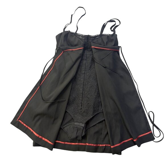 Dolce & Gabbana Vintage F/W 1997 Wrap Bra Mini Dress in Black - Picture 5 of 7